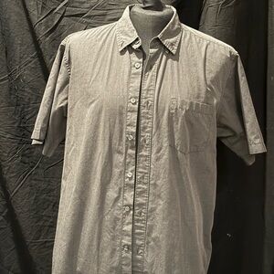 Men's Black Goth Button-down Top